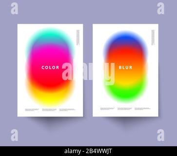 Gradient Minimal modernes lebendiges Plakat, modische Vektorkunst, flüssiger Neon-Hintergrund, abstraktes dynamisches Banner Stock Vektor