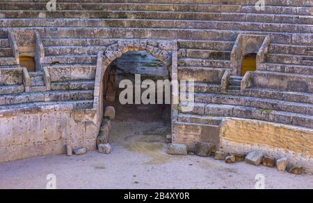 Altes römisches Amphitheater in Lecce, Italien Stockfoto