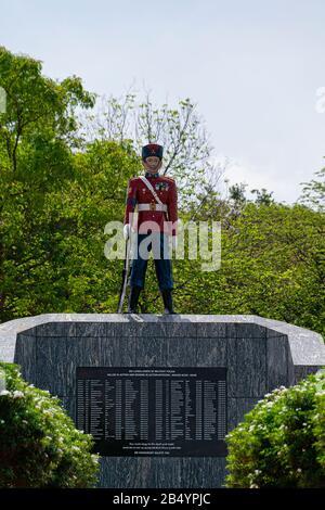 Polonnaruwa, Sri lanka, Sept. 2015: Denkmal für die Sri-lankische Miltiary Police, getötet oder in Aktion vermisst Stockfoto