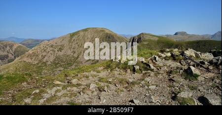 Steeple, Lake District - 25. August 2019:Die Pisten von Pillar aus Steeple Stockfoto