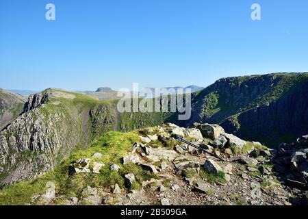 Steeple, Lake District - 25. August 2019:Great Gables and Scafells from Steeple Stockfoto