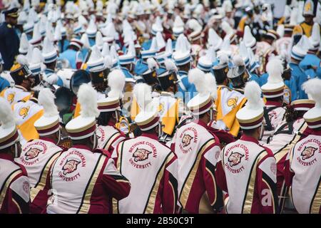 Die Honda Battle of the Bands bringt die besten HBCU-Marching Bands, Tanzteams und Drum Majors für eine Ausstellung im Georgia Dome in Atlanta. Stockfoto