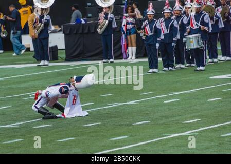 Die Honda Battle of the Bands bringt die besten HBCU-Marching Bands, Tanzteams und Drum Majors für eine Ausstellung im Georgia Dome in Atlanta. Stockfoto