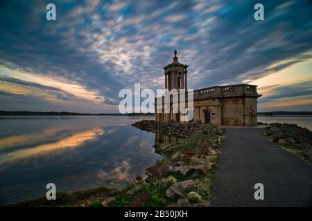 Normanton Church at Sunset, Rutland Water, Rutland, England (7) Stockfoto