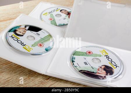 Erste Serie der amerikanischen tv-Satire 30 Rock auf DVD Stockfoto