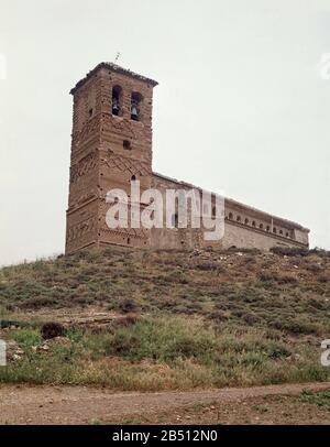 IGLESIA DE SAN PEDRO AD VINCULA DE TORRALBA DE ARAGON - SIGLO XVI-MUDEJAR ARAGONES. Lage: IGLESIA DE SAN PEDRO AD VINCULA. HUESCA. Spanien. Stockfoto