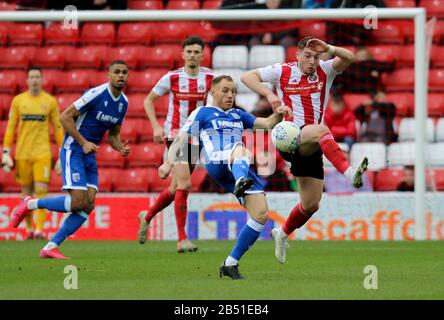 Sunderland, Großbritannien. März 2020. Lynden Gooch tritt beim Spiel der Sky Bet League 1 zwischen Sunderland und Gillingham im Stadium Of Light, Sunderland am Samstag, den 7. März 2020, für den Ball an. (Kredit: Martin Swinney/MI News) Foto darf nur für redaktionelle Zwecke in Zeitungen und/oder Zeitschriften verwendet werden, Lizenz für kommerzielle Nutzung erforderlich Kredit: MI News & Sport /Alamy Live News Stockfoto