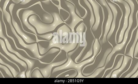 Einheitlicher, abstrakter 3D-Hintergrund einfacher Muster von ECRU-Farben mit Licht und Schatten für verschiedene Anwendungen, die es benötigen Stockfoto