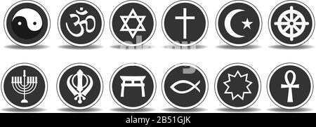 Religiöse Symbole Stock Vektor