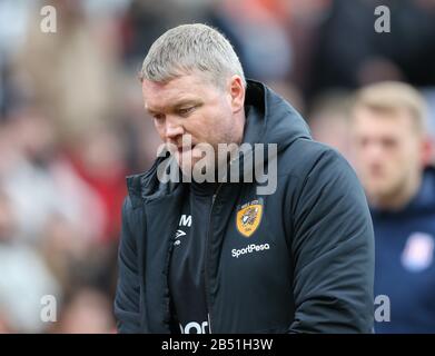 Stoke, Großbritannien. März 2020. Grant McCann Manager von Hull City. Credit: Simon Bissett/One Up Top/Alamy Live News Stockfoto