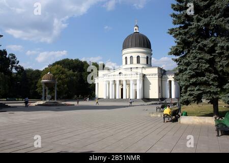 Die Geburtskathedrale in Chisinau Moldawien ist die größte orthodoxe Kirche der Stadt, die im Jahr 1836 erbaut wurde Stockfoto