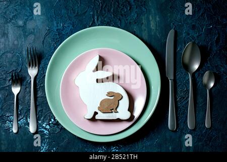 Ostern Tischdekoration Stockfoto