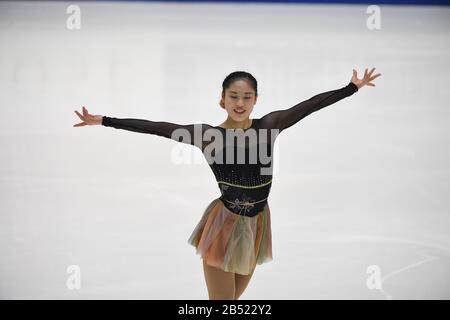 Tomoe KAWABATA aus Japan, während Des Ladies Free Programms bei den ISU World Junior Figure Skating Championats 2020 in der Tondiraba-Eishalle, am 07. März 2020 in Tallinn, Estland. Credit: Raniero Corbelletti/AFLO/Alamy Live News Stockfoto