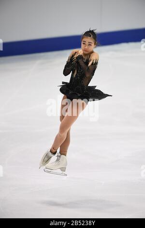 Tallinn, Estland. März 2020. Mana KAWABE aus Japan, während Des Ladies Free Programms bei den ISU World Junior Figure Skating Championats 2020 in der Tondiraba-Eishalle, am 07. März 2020 in Tallinn, Estland. Credit: Raniero Corbelletti/AFLO/Alamy Live News Stockfoto