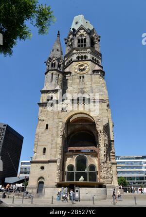 Kaiser-Wilhelm-Gedaechtniskirche, Breitscheidplatz, Charlottenburg, Berlin, Deutschland Stockfoto