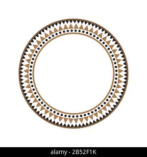 Ethnische afrikanische Stammes-runde Vektorgrafiken Stock Vektor