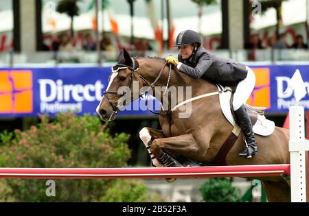 The North American, Spruce Meadows 2004, Megan Lamaze (USA) Reiten Chardo Stockfoto