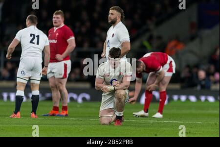 London, Großbritannien. März 2020. Rugby Union Guinness Six Nations Championship, England V Wales, Twickenham, 2020, 07/03/2020 Tom Curry of England Credit: Paul Harding/Alamy Live News Stockfoto