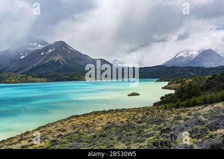 Belgrano-See und die Anden, Parque Nacional Perito Moreno, Patagonien Argentinien Stockfoto