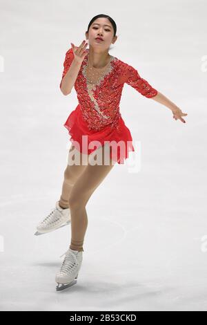 Tallinn, Estland. März 2020. Haein LEE aus Korea, während Des Ladies Free Programms bei den ISU World Junior Figure Skating Championats 2020 in der Tondiraba-Eishalle, am 07. März 2020 in Tallinn, Estland. Credit: Raniero Corbelletti/AFLO/Alamy Live News Stockfoto