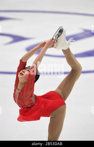 Tallinn, Estland. März 2020. Haein LEE aus Korea, während Des Ladies Free Programms bei den ISU World Junior Figure Skating Championats 2020 in der Tondiraba-Eishalle, am 07. März 2020 in Tallinn, Estland. Credit: Raniero Corbelletti/AFLO/Alamy Live News Stockfoto