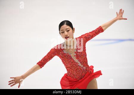 Tallinn, Estland. März 2020. Haein LEE aus Korea, während Des Ladies Free Programms bei den ISU World Junior Figure Skating Championats 2020 in der Tondiraba-Eishalle, am 07. März 2020 in Tallinn, Estland. Credit: Raniero Corbelletti/AFLO/Alamy Live News Stockfoto