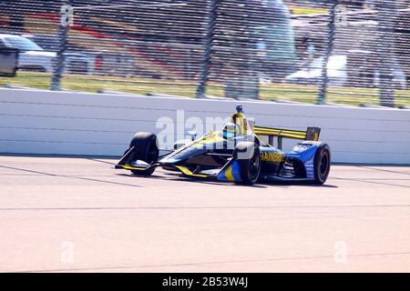 Newton Iowa, 19. Juli 2019: (Fahrer) auf Rennstrecke während der Trainingseinheit für das Indycar-Rennen Iowa 300. Stockfoto