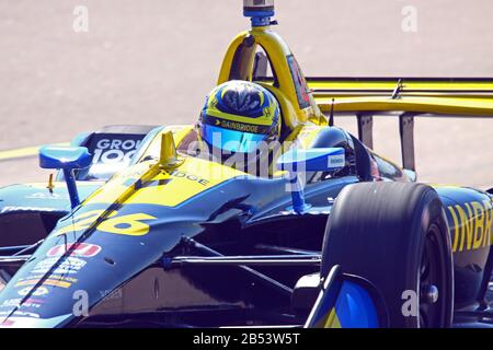 Newton Iowa, 19. Juli 2019: (Fahrer) auf Rennstrecke während der Trainingseinheit für das Indycar-Rennen Iowa 300. Stockfoto