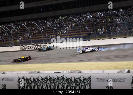 Newton Iowa, 20. Juli 2019: 30 Takuma Sato, Japan, auf Rennstrecke während des Iowa 300 Indycar Race. Stockfoto