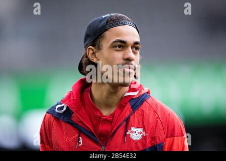 Wolfsburg, Deutschland. März 2020. Firo: 07.03.2020, Fußball, 1.Bundesliga, Saison 2019/2020, VfL Wolfsburg - RB Leipzig Yussuf Poulsen (RB Leipzig) Portrait Usage Worldwide Credit: Dpa/Alamy Live News Stockfoto