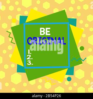 Konzeptionelle Handschreiben, die als Original zu sehen sind. Konzeptbedeutung, die direkt und demonstrativ von einem Künstler Erstellt Wurde, Kein Imitiertes Asymmetrisches Format p Stockfoto