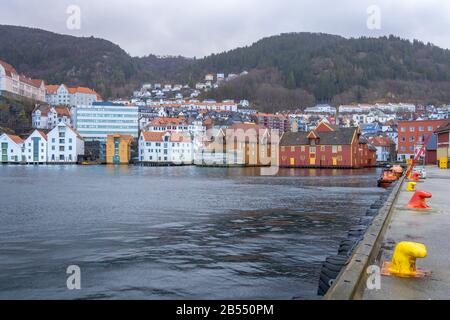 Alte Woddenhäuser in Bergen, Norwegen Stockfoto