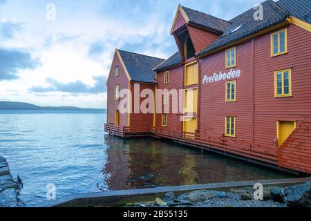 Alte Woddenhäuser in Bergen, Norwegen Stockfoto