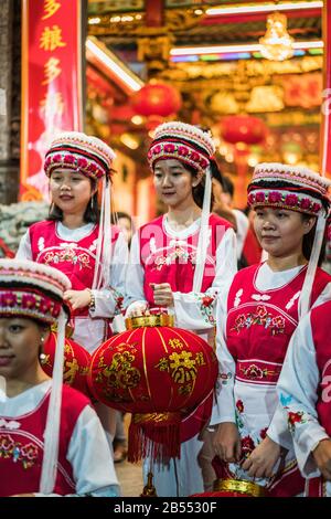 Feier des chinesischen Neujahrs, Yangon, Myanmar, Asien. Stockfoto