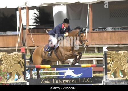 Robert Smith (GBR) Reiten Gerry Maguire, Winter Equestrian Festival, Wellington Florida, März 2007 Stockfoto