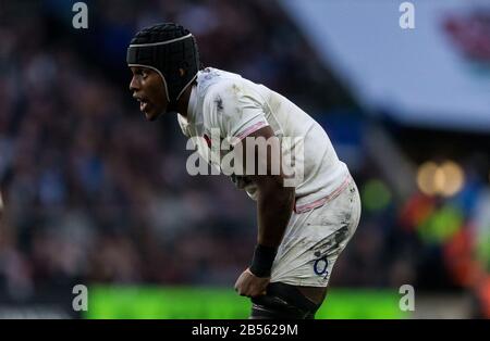 London, Großbritannien. März 2020, Rugby Union Guinness Six Nations Championship, England V Wales, Twickenham, 2020, 07/03/2020 Maro Itoje of England Credit:Paul Harding/Alamy Live News Stockfoto