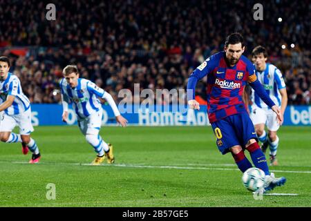 Barcelona, Spanien. Kredit: D. 7. März 2020. Lionel Messi (Barcelona) Fußball/Fußball: Spiel der spanischen "La Liga Santander" zwischen dem FC Barcelona 1-0 Real Lieddad im Camp Nou Stadion in Barcelona, Spanien. Kredit: D .Nakashima/AFLO/Alamy Live News Stockfoto