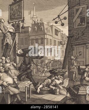 Beer Street - William Hogarth, 1751 Stockfoto