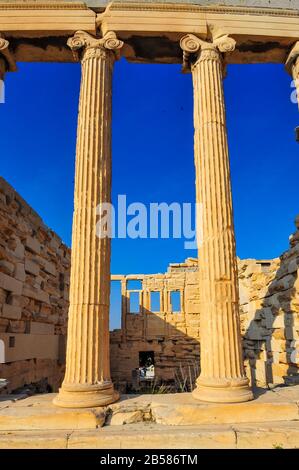 Der alte Parthenon auf der Akropolis in Athen Stockfoto