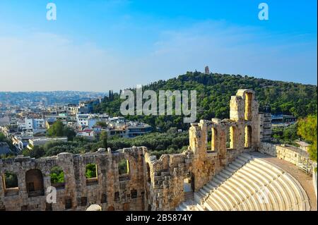 Der alte Parthenon auf der Akropolis in Athen Stockfoto