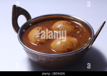 Ei Curry, indische Küche. Ei niemand Stockfoto