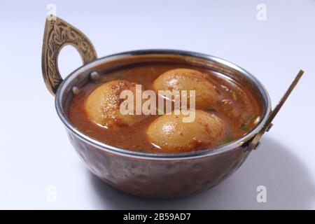 Ei Curry, indische Küche. Ei niemand Stockfoto