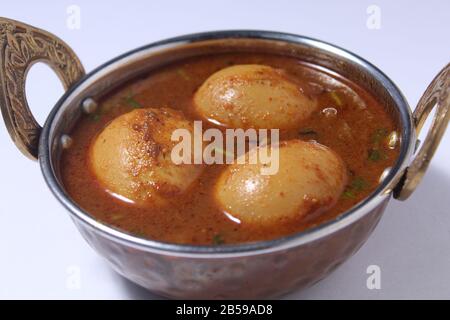 Ei Curry, indische Küche. Ei niemand Stockfoto