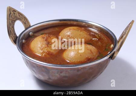 Ei Curry, indische Küche. Ei niemand Stockfoto