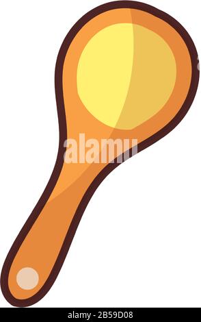 Kochspatel auf weißem Hintergrund Vektorgrafik-Design Stock Vektor