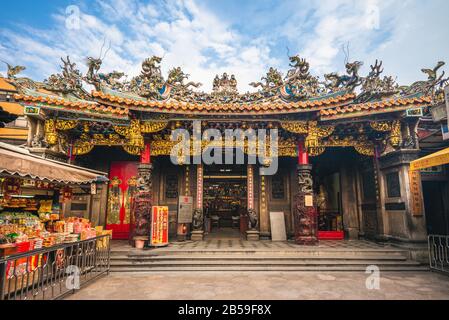 Hsinchu, Taiwan - 6. März 2020: Hsinchu City God Temple, der größte Tempel zu der Zeit, als er fertiggestellt wurde, und die einzige Provinzstadt anbetet Stockfoto