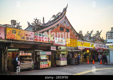 Hsinchu, Taiwan - 6. März 2020: Hsinchu City God Temple, der größte Tempel zu der Zeit, als er fertiggestellt wurde, und die einzige Provinzstadt anbetet Stockfoto