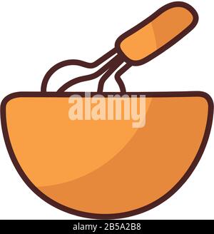 Backwaren schlagen auf weißem Hintergrund Vektorgrafik-Design Stock Vektor