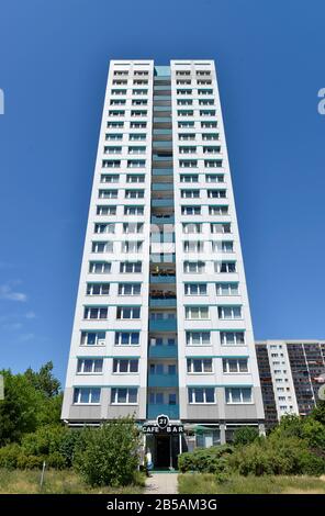 Wohnhaus, Allee der Kosmonauten, Marzahn, Berlin, Deutschland Stockfoto