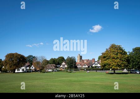 Dorfgrün in Leigh, in der Nähe von Tonbridge, Kent, England Stockfoto